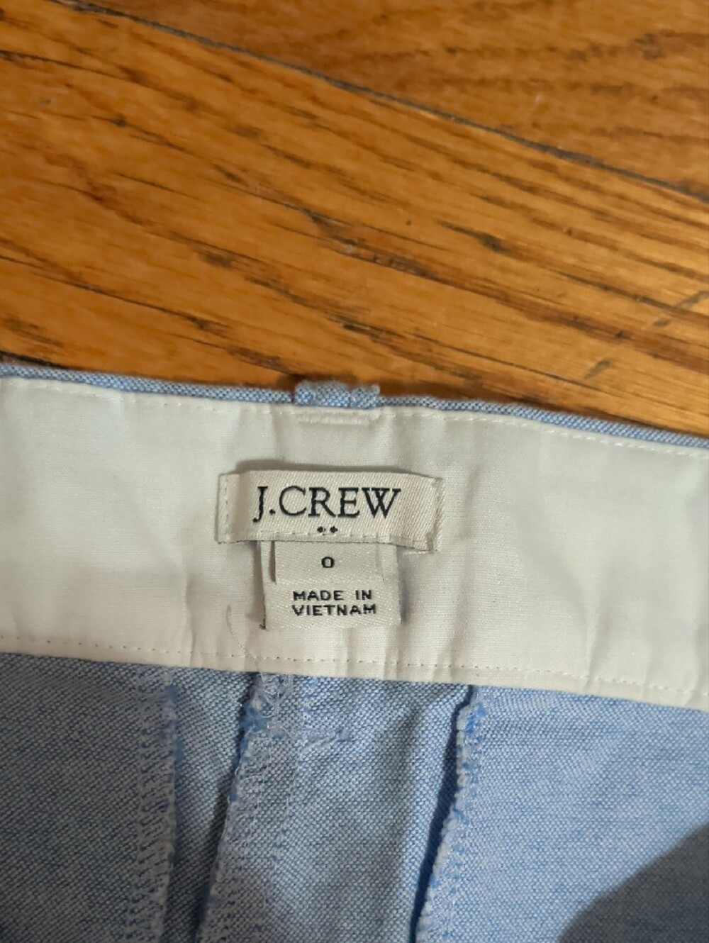 J. Crew Women's Blue Chino Cotton Shorts - Picture 3 of 4
